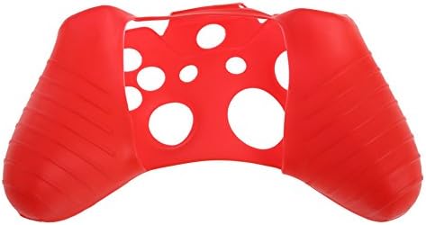 Vktech® Silicone Rubber Soft Case Skin Cover for Xbox One Controller Grip Handle (Xbox One Red)