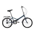 Activ by Raleigh Unisex Adult Steel Folding Bike - Blue, 20-inch Wheel, 12 Inch Frame