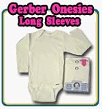 Gerber Long Sleeve Onesies - White - 2 Pack - 3T & 4T