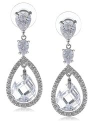 Nina Pansy Petite Crystal Teardrop Earrings
