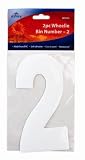 from PinkWebShop White Self Adhesive Wheelie Bin Numbers 17cm 2/Pk - 2 (WS512) Wheelie Bin / Dust bin / Dustbin Number Stickers