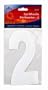 White Self Adhesive Wheelie Bin Numbers 17cm 2/Pk - 2 (WS512) Wheelie Bin / Dust bin / Dustbin Number Stickers
