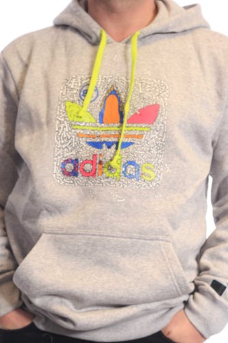 Adidas Herren Kapuzenpullover ST SWT Logo, medium grey heather, S, O57963 Preisvergleich