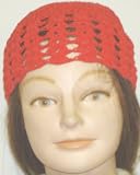 Cp110, Hand Crocheted Dark Red Color Rayon Cotton Gimp Skull Cap for Men Women and Teens