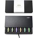 Anjou Aromatherapy Top 6 Essential Oils Gift Kit 100 Pure Therapeutic Grade, Few Drops in Essential Oil Diffuser or Mix with Coconut oil, Jojoba Oil, Argan Oil as Massage Oil, DIY Your Own Bath Bombs