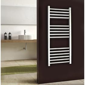 Heated Chrome Bathroom Towel Rail Radiator 1100x500mm