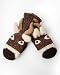 DeLux Baby Deer Dark Brown Wool Mittens