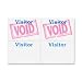 C-Line Time's Up!(R) Self-Expiring Visitor Security Badges, 3 x 2 Inches, White/Blue/Red, 100 per Box (97005)