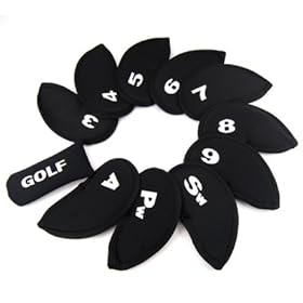  11pcs Golf Iron Club Set Putter Head Cover Case