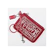 Coach Ruby Red Patent Leather Poppy Doodle Wristlet Clutch Wallet 42868
