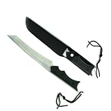 Military Machete Rubber Grip handle - Black 19 inches