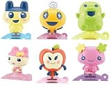 Tamagotchi Tamatown 6 Pcs. Gotchi Figure Charm Set. Mametchi , Kuchipatchi , Chamametchi , Ringotchi , Violetchi
