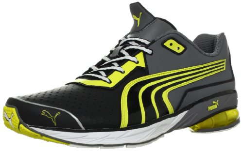 PUMA Men's Cell KOU Running Shoe,Black/Steel Gray/Blazing Yellow,11 D US On Sale