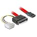 DeLock Kabel SATA Slimline Stecker + 4pin Power > SATA Netzkabel intern 7+ 6 pol SATA Slimline Stecker + 4pol Strom auf 7 pol SATA 0.30 m