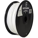HATCHBOX 3D ABS-1KG1.75-WHT ABS 3D Printer Filament, Dimensional Accuracy +/- 0.05 mm, 1 kg Spool, 1.75 mm, White