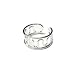 White Wave Sterling Silver Ear Cuff
