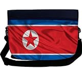 North Korea Flag NEOPRENE Laptop Sleeve Bag Messenger Bag - Laptop Bag -Notebook Bag - for Macbook Pro, Aspire, Samsung, Acer, ASUS, Dell, HP, Lenovo, Sony, Toshiba Unisex - Ideal Gift for all occassions!