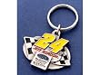 Jeff Gordon Triangle Pewter Keychain