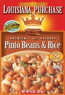 Louisiana Purchase Rice Mix 8oz-12oz (Pack of 4) (Pinto Beans &amp; Rice 8oz)