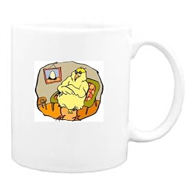 Mug with chair, room, bird, living by Shopzeus