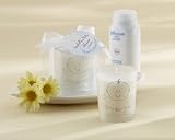 Heaven Scent Baby Powder Fresh Frosted Glass Votive - Baby Shower Gifts & Wedding Favors (Set of 24)