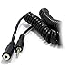 kenable Coiled 3.5mm Stereo Jack to Socket Headphone Extension Cable Lead 2m (~6 feet)