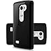D'eJoy™ LG Leon C40 LG Power L22C LG Tribute 2 LS665 LG Risio Dual Layer Dual-Armor Series Full Body Protection Anti-Scratch Case - Ebony