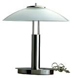 Contemporary Style Polished Steel Finish Table Desk Lamp