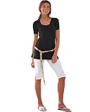 V-neck jersey-knit tunic tee