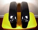 Black Motorcycle Scooter Saddlebags Hard Bags Bag, New