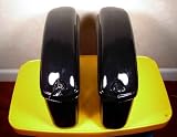 Black Motorcycle Scooter Saddlebags Hard Bags Bag, New