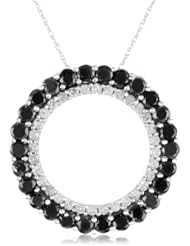 10k White Gold 2cttw, H-I Color, I2-I3 Clarity, Diamond Pendant Necklace, 18"