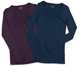 Majestic Long Sleeve Ruched V-Neck Tee