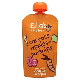 Ella's Kitchen Stage 1 Organic Carrot, Apple and Parsnip 120 g (Pack of 7)
