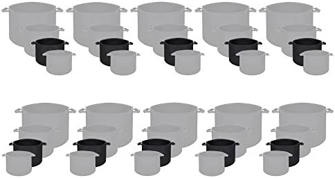 Hydrolux Black Breathable Fabric Grow Bag Planter Hydroponic Plant Container Aerated Pot with Handles (10 Count, 2 Gallon)