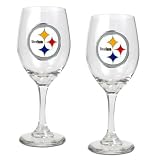 Pittsburgh Steelers Set of 2 Wine Glasses