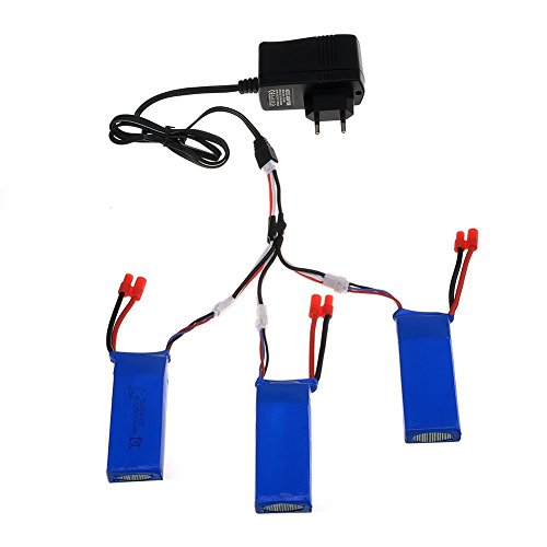 Kingtoys@ 3PCS Newly Upgrade 25C 7.4v 2500mah Lipo Battery For Syma X8 X8C X8W X8G RC Quadcopter Parts Drone Battery 3 In 1 Charge Cable+Battery Charger