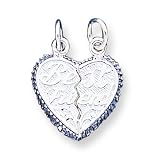 Sterling Silver Best Friend 2 piece Break apart Heart Charm with 20 inch Sterling Silver Chain 41DeU8M6XTL. SL160 Sterling Silver Best Friend 2 piece Break apart Heart Charm with 20 inch Sterling Silver Chain