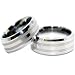 Blue Chip Unlimited - Matching 8mm Tungsten Bright Satin Lines Rings His & Hers Ring Set Wedding Bands Engagement Rings (Available in Whole & Half Sizes 5-17)