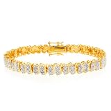 0.25 Carat Diamond Tennis Bracelet - Sterling Silver/18K Vermeil