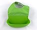 Silicone Bib Set, Roll Up Bib for Compact Storage! Strong Velcro for Simple On & Off to Fit Your Babies Neck, Dishwasher Safe! Set of 2 (Blue & Green)
