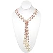 HinsonGayle Artisan Collection "Sara" Double Strand Rose Quartz and Cultured Pearl Lariat Necklace