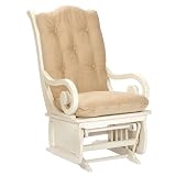 Sleigh-Back Glider and Ottoman - Antique White