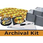MemKeeper 25 Pack with MAM-A 700MB 300 Year Gold CDRs, DiscKeeper Uv Cases and SafeWrite Pen