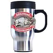 Arkansas Razorbacks Stainless Steel 18 oz Travel Beverage Mug - NCAA College Athletics Fan Shop Sports Team Merchandise