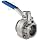 Dixon B5104S200CC-D Stainless Steel CF8M Clamp End Butterfly Valve with Silicone Seal, 2" Tube OD, 140 psi Pressure