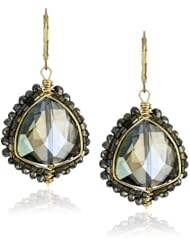 Dana Kellin "Loden Mix" Wrapped Trillion Drop Earrings
