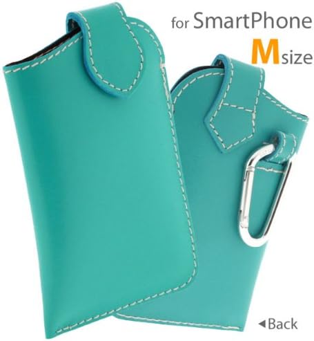 Handmade Leather Case for Smartphone (M/ Turquoise)