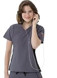 Dickies Sport V-Neck Scrub Top with Panels & Piping (XS-2X) in Assorted Colors.