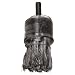 Weiler Wire End Brush, Hollow End, Coated Cup, Round Shank, Stainless Steel 302, Partial Twist Knotted, 1-1/8" Diameter, 0.006" Wire Diameter, 1/4" Shank, 20000 rpm (Pack of 1)